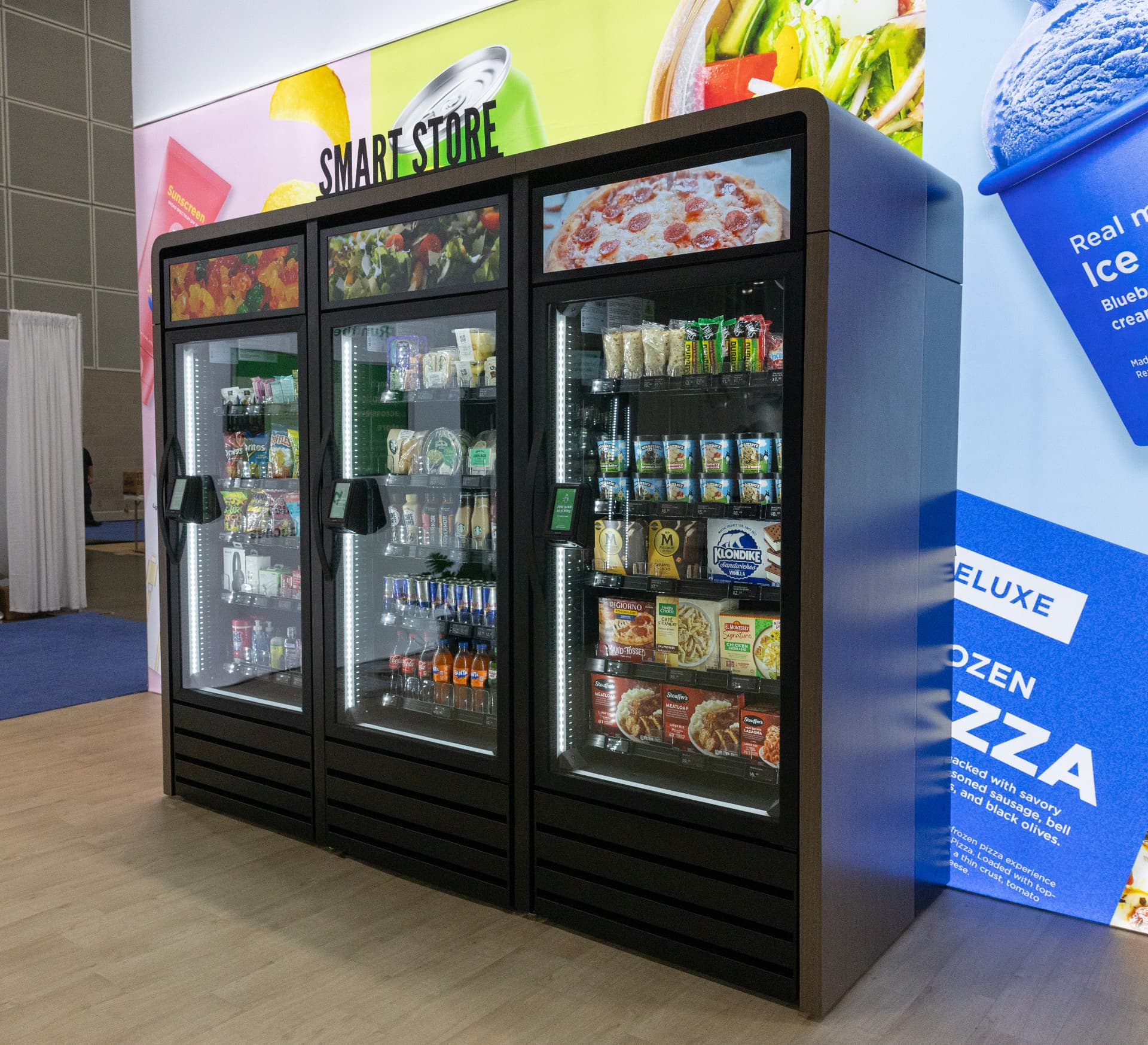 ARC micromart smart vending machine in a modern gym and student lounge shared space